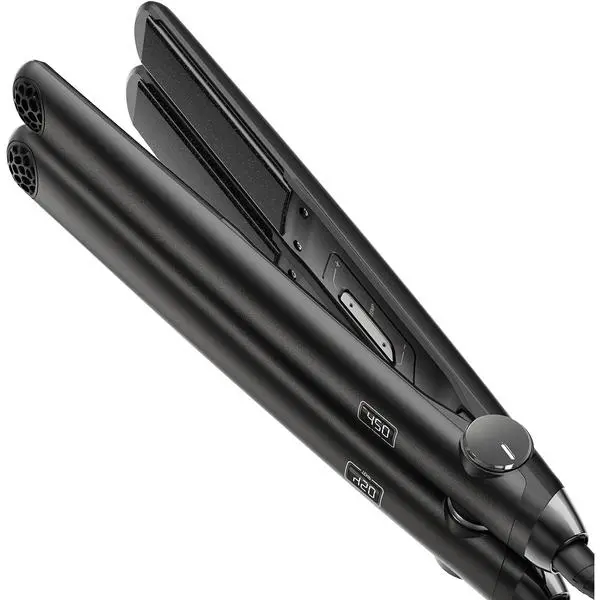 TYMO Flat Iron Hair Straightener and Curler 2 in 1 with 10s Fast Heating, 1 Inch Professional Straightening Curling Iron with 32 Adjustable Temp and Automatic Shut Off, Matte Black
