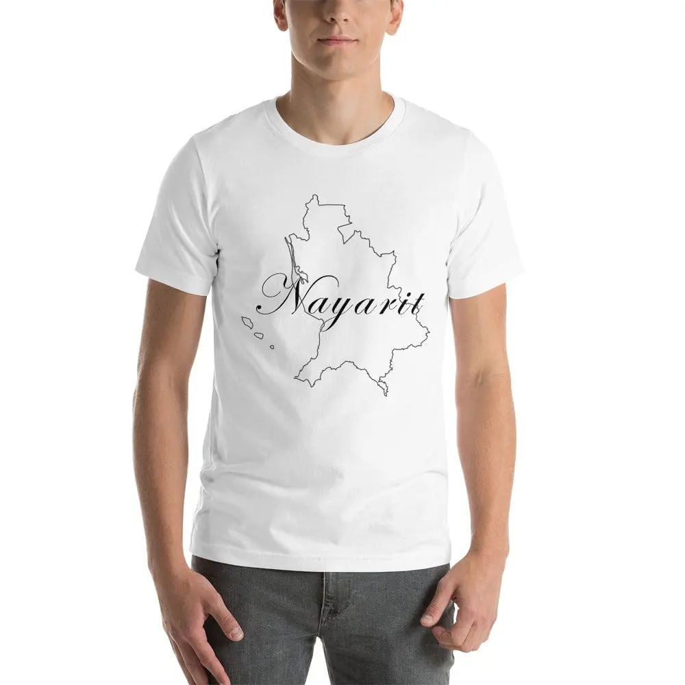 Nayarit Shirt, Short Sleeve, Unisex T Shirt, Silver, S