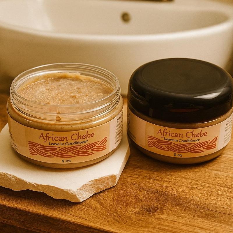 African Chebe Leave-in Conditioner 8 oz Natural Hair Care Formula with Jojoba & Grape Seed Oils for Hydration Nourishment Haircare Fragrance