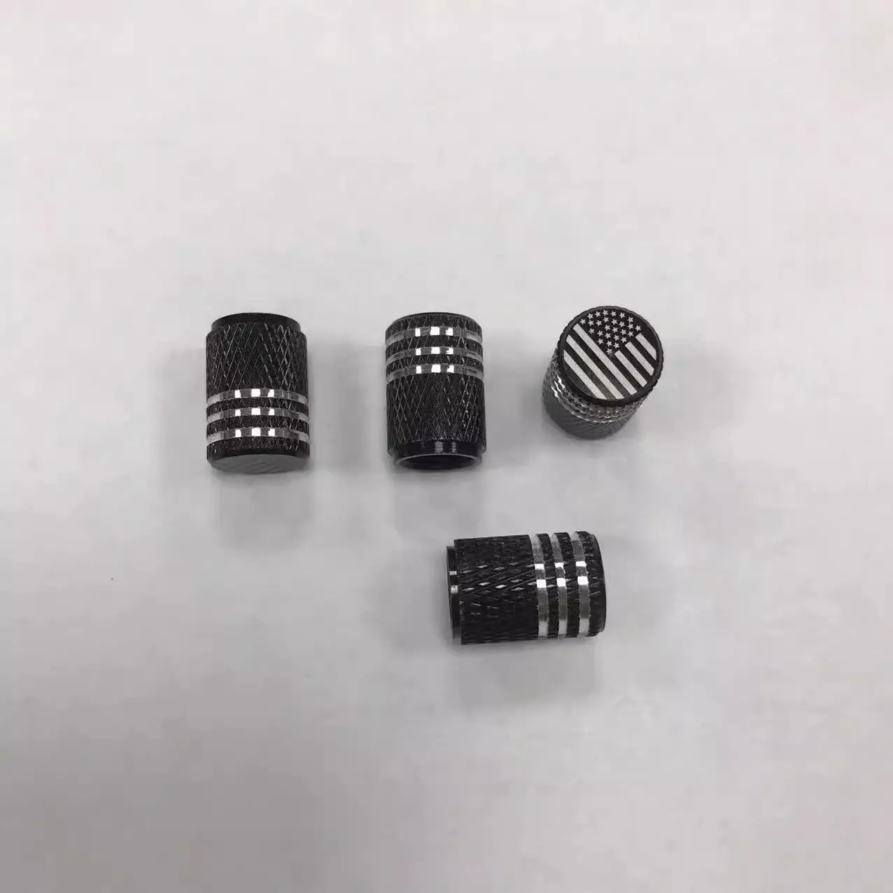 Tire Valve Cap, 5 counts Leak-proof Corrosion Resistant Flag Cover for Car, Truck, Motorcycle & Bike, Auto Car Accessories, Summer Cycling Accessories