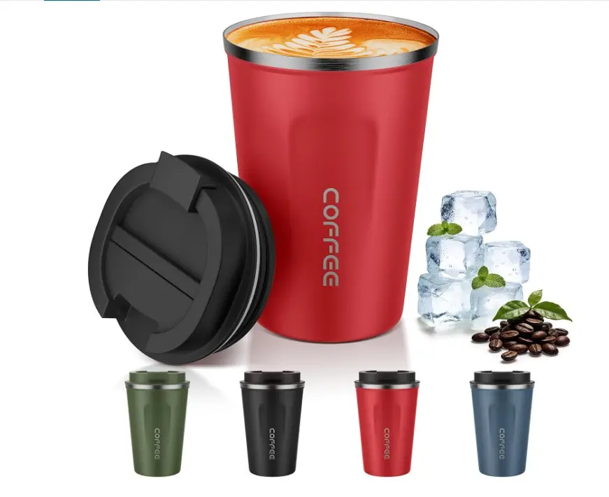 KETIEE 12oz Coffee Mug: Vacuum Insulated Coffee Cup with Leakproof Lid, Travel Coffee Mug Stainless Steel Double Walled Reusable Coffee Cup for Hot and Cold Water Coffee