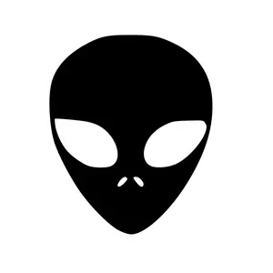 Alien Head Decal Sticker for Car and Motorcycle