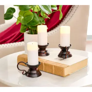 Candle Impressions Set of 3 Flameless Glitter Votives