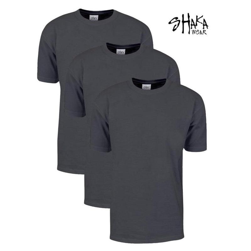 3  Tees Shaka Wear Crewneck 7.5 Oz Super Max Heavyweight T-Shirt Top T-shirt Casual Man Cotton Menswear Short Sleeves