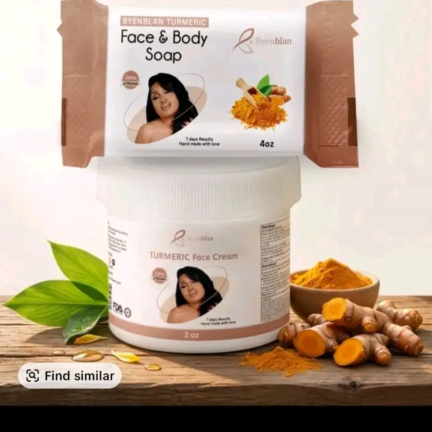 1pc cream 2oz and 1pcs soap byenblan turmeric
