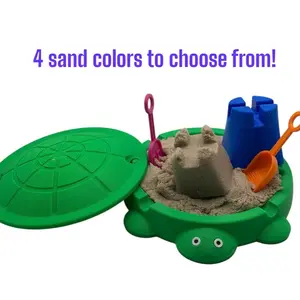Mini Desktop Turtle Sandbox w/ Sand and Tools, Desktop Fidget, Sensory Toy, Nostalgia Toy