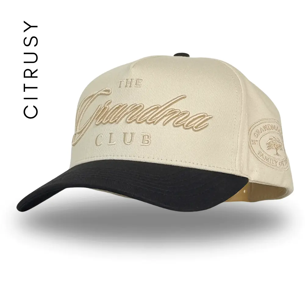 GRANDMA CLUB TRUCKER HAT - CREAM/BLACK
