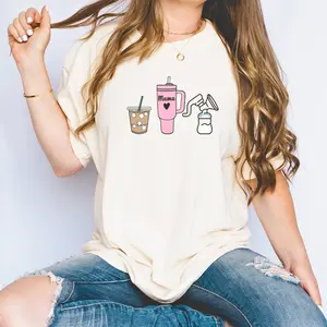 Pumping mom shirt, pumping mama trio, first time mom gifts, postpartum tshirt, exclusive pumping t-shirt, breast feeding mamas, NICU mom