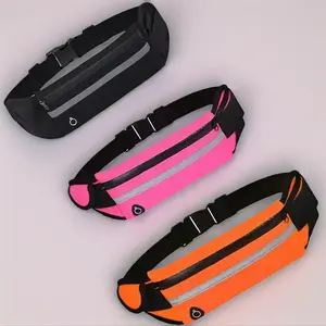 Running Belt with Adjustable Pouch for Phone, Keys and Money Unisex Fitness and Hiking Waist Pack Jogging Equipment