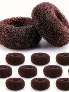 4pcs Hair Donut Bun Maker, Elastic Medium Hair Bobby Pins, Quick Voluminous Buns, Secure Hold, Versatile Styling, Casual & Formal Events, Hair Styling Tools