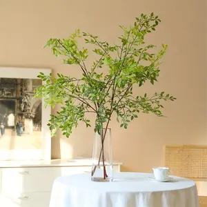 2pcs Realistic Southern Bamboo Branches, Lifelike Fake Plant, Faux Artificial Plants Indoor, Lifelike Leaves, Elegant and Beautiful, Indoor Outdoor Decor, Perfect for Weddings, Thanksgiving, Mother's Day