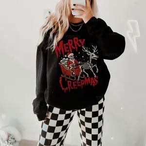 Merry Creepmas Sweatshirt, Creepy Christmas Goth Holiday Sweater, Whimsigoth Christmas Shirt, Gift For Christmas