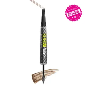 [New & Exclusive]:  Brow Inserts 2-in-1 Micro-Needle Brow Pen + Fiber Gel, Up To 36H Wear, Transfer-resistant, Smudge-resistant. Water-resistant, Fuller Brows