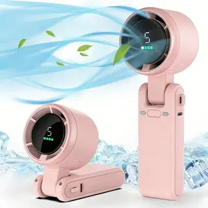 Portable Handheld Turbo Fan, 5 Gear Wind, Battery Operated, Up To 12 Working Hours, 3 IN 1 Hand Fan With Air Turbo Tech Cooling Fan For Outdoor Activities, Travel, Beach