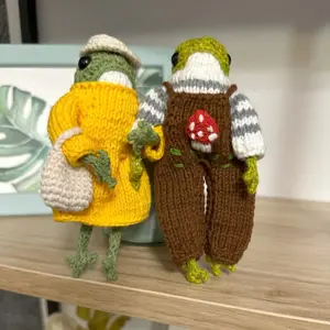 Viral Crochet Frog Couple Mr and Mrs Cute Aesthetic Plush