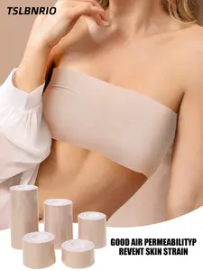 1 Roll Plus Size Boob Tape – Elastic Breathable Cleavage Lift Tape For Large Busts, Anti-Sagging & Uplifting, Cut To Any Shape, Invisible Nipple Covers For Wedding & Summer Dresses