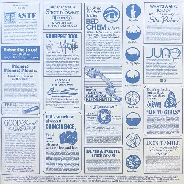 Sabrina Carpenter - Short n’ Sweet - Pink Marble [Bubblegum Marbled] Vinyl - LP