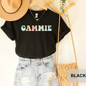 Floral Gammie T-Shirt - Gift For New Grandma TShirt - Gammie Years Gammie To Be Shirt