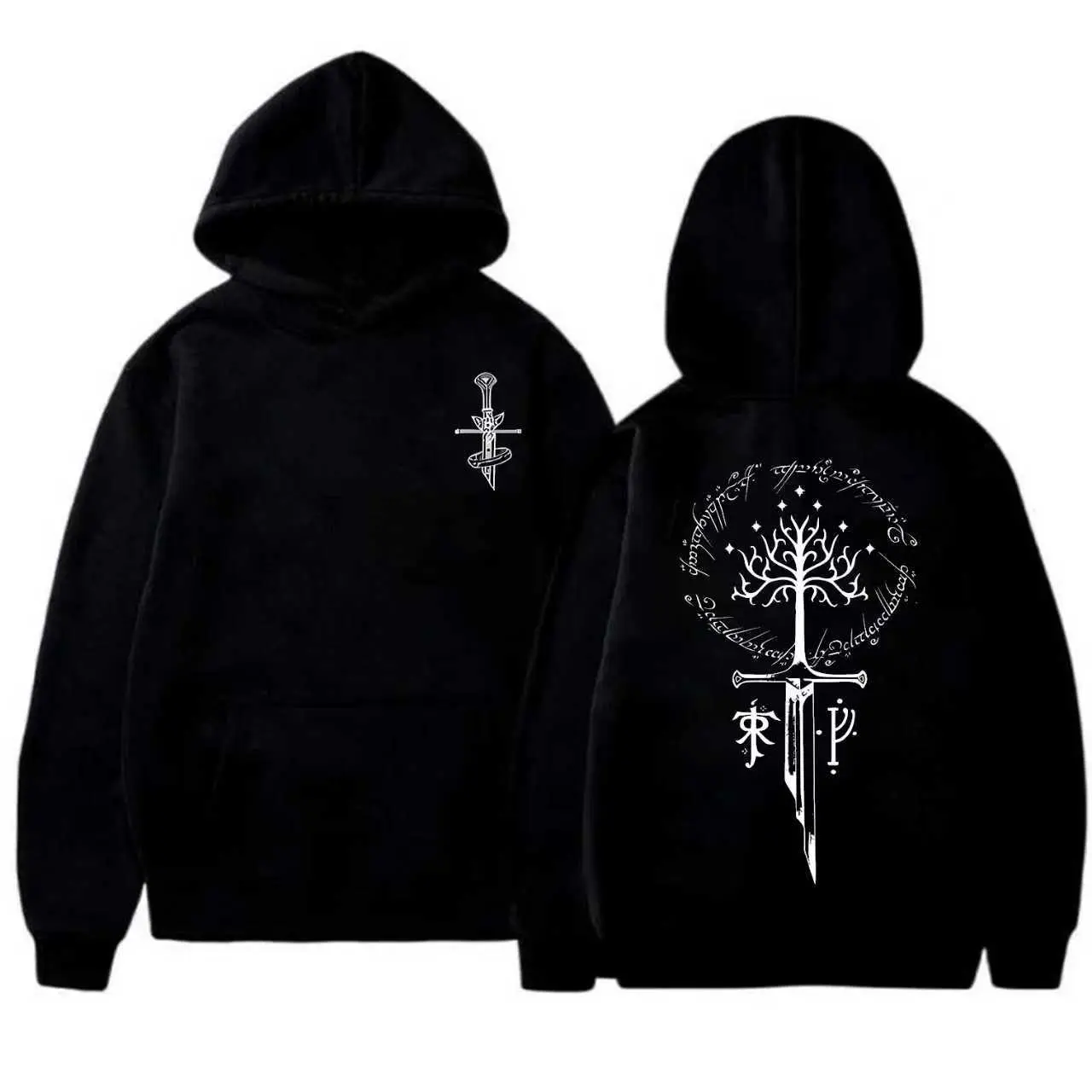 hooded sweatshirt-black