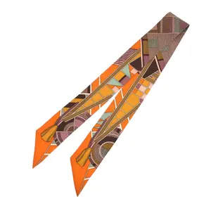 Pre-owned HERMÈS Silk Small Leather Goods Hermes Twilly Scarf