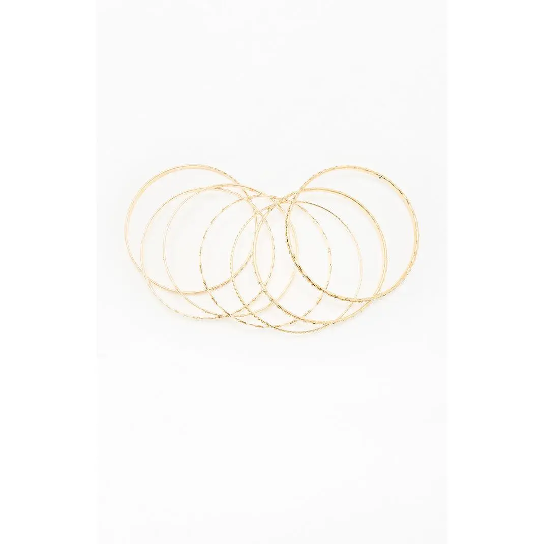 Pacsun Women's Greta Metal Bangle Set Pacsun Women's Greta Metal Bangle Set
