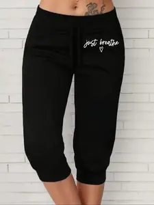 Lightweight Breathable Women's Harem Pants, Loose Casual Elastic Waist Mid-Thigh, Suitable for Yoga & Exercise, Perfect for Any Occasion