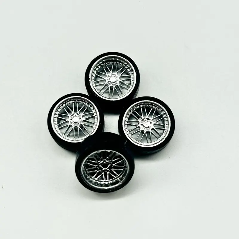 16.5mm Chrome BBS Hot Wheels XL 3D Replacement Wheels for Die-Cast Model Cars 16.5mm Chrome BBS Hot Wheels XL 3D Replacement Wheels for Die-Cast Model Cars