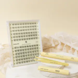 TOPP NOTCH BEAUTY - Natural Collection Lash Cluster Kit | DIY Eyelash Clusters | Extensions | Makeup | Cosmetic | D Curl 8-16mm