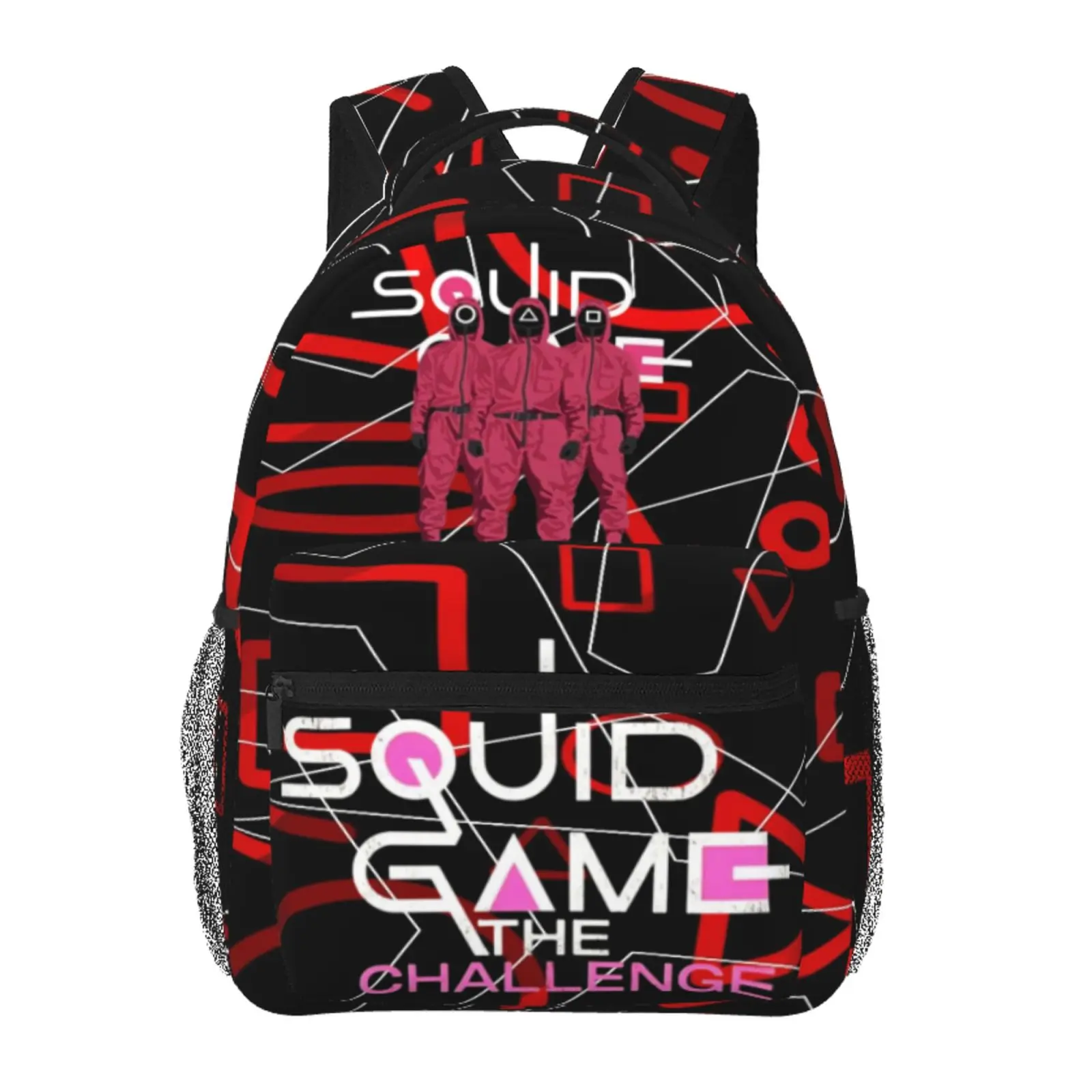 Squid Game Swag Graphic Backpack for Teens, Durable Oxford Cloth Bag with Padded Strap, Large Capacity for Back to School Haul & Daily Commute, Swag Backpacks, Full-Wrap, Unisex