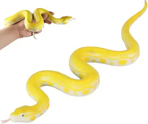 Realistic Fake Snakes Toy Soft Rubber Snakes to Keep Birds Away - Python Snake Toys for Garden Props to Keep Birds Away, Scare Squirrels, Mice, Pranks Halloween Decoration Props
