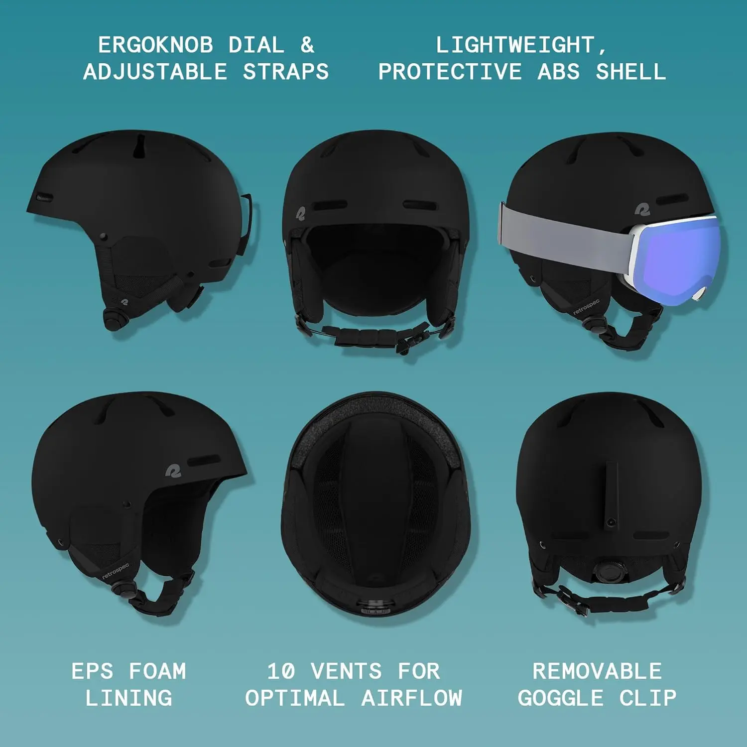 Retrospec Comstock Ski Helmet - Snowboard Helmet for Adults  display picture 1
