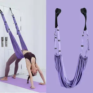 Waist Back Leg Stretch Strap, Leg Stretching Assist Trainer, Yoga Stretcher, Back Bend Split Inversion Strap(Purple) Pilates Exercise Gear
