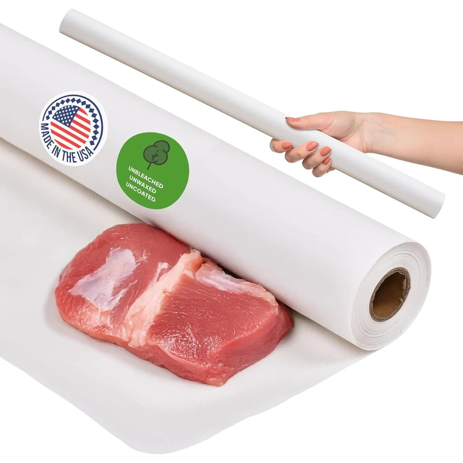 White Butchers Paper Single Roll - 36x1200 In - Ultra Durable, Moisture-Res, Versatile for BBQ Smoking, Food Wrapping, Art Projects - Home & Party Supplies Essential