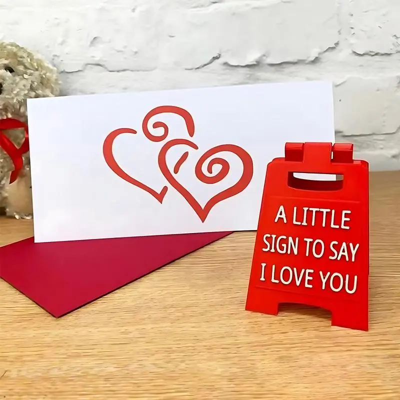 MUNBYN Small Unisex Mini Love Sign Decoration - Romantic "I Love You" Message, Couple-Focused Anniversary Gift for Home Decor, Perfect for Special Occasions