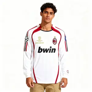 0607  Away Kaka 22 Champions League Soccer Long Sleeve Jersey