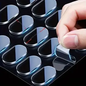 120 Pieces Transparent Double-Sided Adhesive Pads, Invisible Tape for Doll Base Fixing, Secure Attachment Without Residue, No Residue Tapes