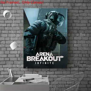 1 piece/set frameless canvas painting print poster, Game Poster art，Arena Breakout Infinite Game Art， a perfect gift for Video games loves, ideal gift for bedroom, living room, dorm hallway, kitchen, mural, wall decoration, room decor