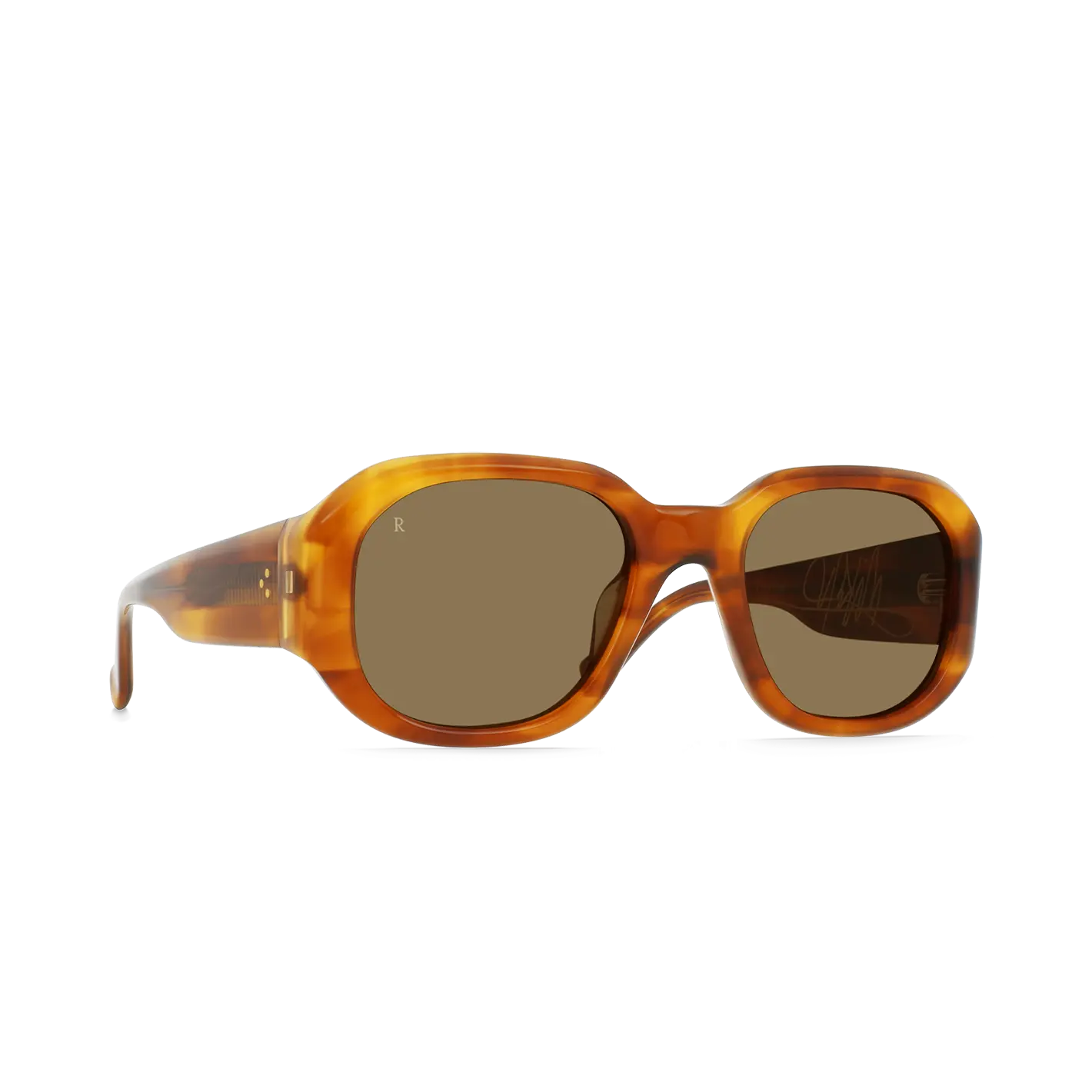 RAEN Zouk-Santa Fe Tortoise Aria-53 Sunglasses Inspired by 60's & 70's Oversize Silhouettes with Sharp Geometric Angles