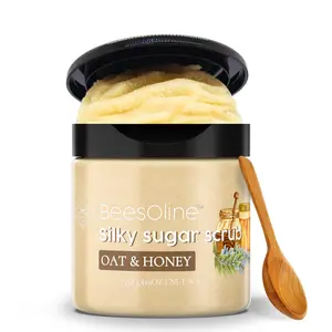 Organic Oat & Honey Silky Sugar Scrub for Gentle Exfoliation and Super Hydration - 500ml Pack