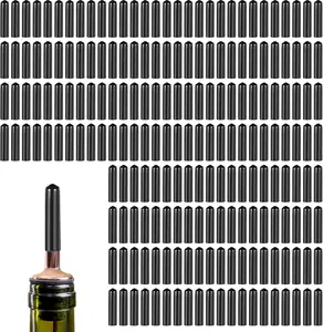 120 Pcs Black Rubber Pourer Cap Liquor Bottle Pourer Cover Dispenser Spout Dust Liquor Bottle Covers Spout Cap