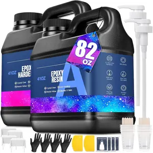 Epoxy  82OZ -  Clear Epoxy  Kit - No Yellowing No Bubble Art Resina Casting for Art Crafts,  Making,  & Molds(41OZ x 2)