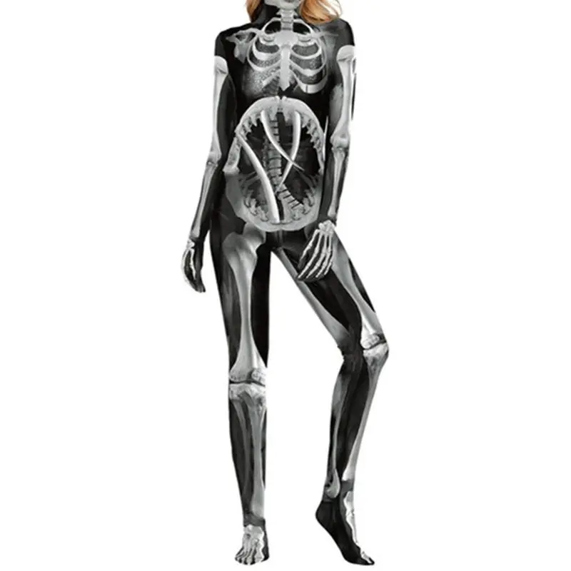 Black gray open mouth sharp teeth skelet