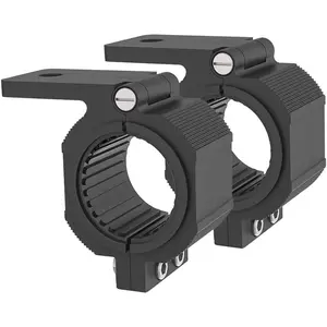 1 Pair  Mounting Bracket Kit Tube Clamp for 1.625 1.75 1.875 2 Inch Bullbar Roof Rack Roll Cage Horizontal Bar (1.6 to 2 Inch Adjustable)