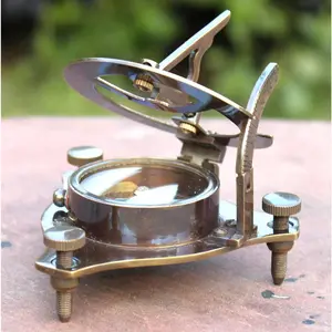 Vintage Antique Style Brass Sundial Compass Maritime Nautical Compass for Desk Decor