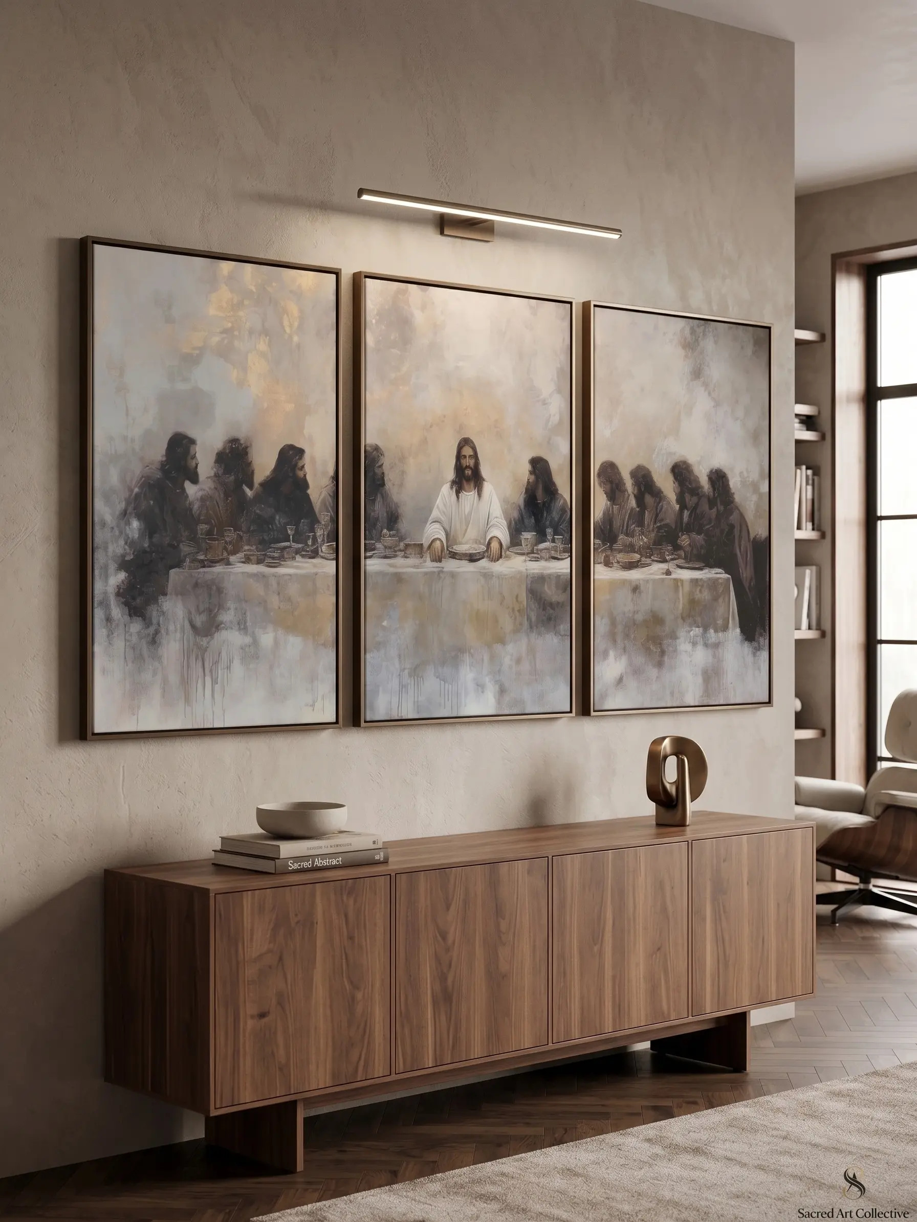 (Unframed) Set of 3 The Last Supper Religious Wall Art, Jesus Christian Wall Art ,Jesus Christ Print Religious Decor