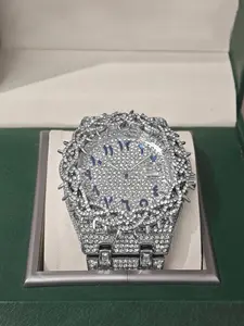 Men's Cool Quartz Watch, Rhinestone Wristwatch, Luxury Hip-Hop Starry Sky Glowing Watch, Perfect Anniversary or Birthday Gift, Stylish and Durable Timepiece
