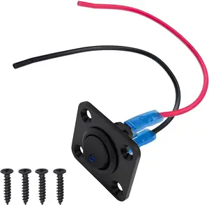 Rocker Toggle  Panel, DC 12V 20A  Blue LED Round Toggle Switches, Lighted ON Off SPST  Control for , RVs, Buses, Trailer, Camper, Boat etc