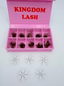 8D Brown Handmade Lashes - Mix Lengths - 1000 Fans