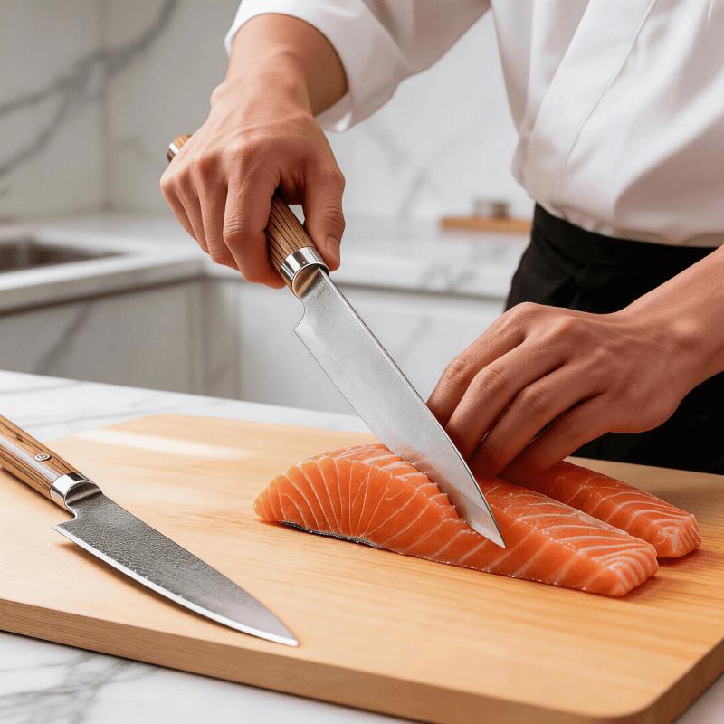 YUANREN 2-Piece Gift Series Knife Set | 8" Chef Knife & 5" Paring Knife | AUS-10 Damascus Steel (67 Layers) | Full Tang with Golden Pakkawood Handle & Mosaic Pin | Luxury Gift for Home Chefs