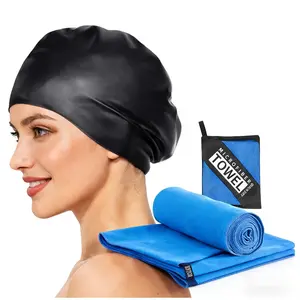 Silicone Swim Cap for Long Hair,Extra Large Waterproof Swim Cap for Women Men,Pool Swimming Cap for Thick Curly Hair,Braids and Dreadlocks,Large Size Swim Hat